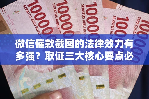 武汉微信催款截图的法律效力有多强？取证三大核心要点必须知道！
