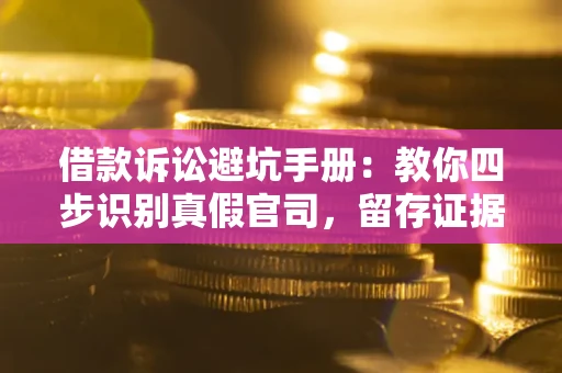 武汉借款诉讼避坑手册：教你四步识别真假官司，留存证据不踩雷