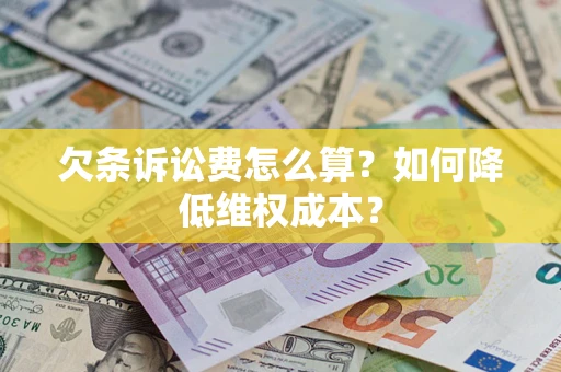武汉欠条诉讼费怎么算？如何降低维权成本？