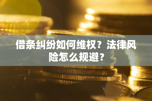 武汉借条纠纷如何维权？法律风险怎么规避？