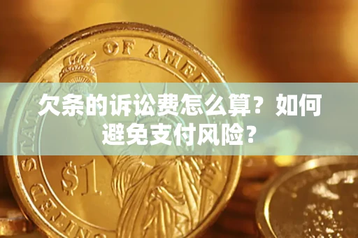 武汉欠条的诉讼费怎么算？如何避免支付风险？